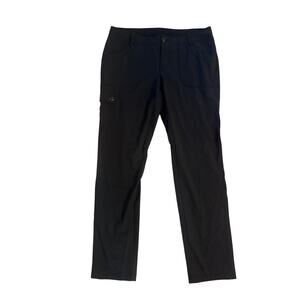 Women 12 REI Co-Op Black Pants Nylon Hike Camp Outdoor Travel Stretch